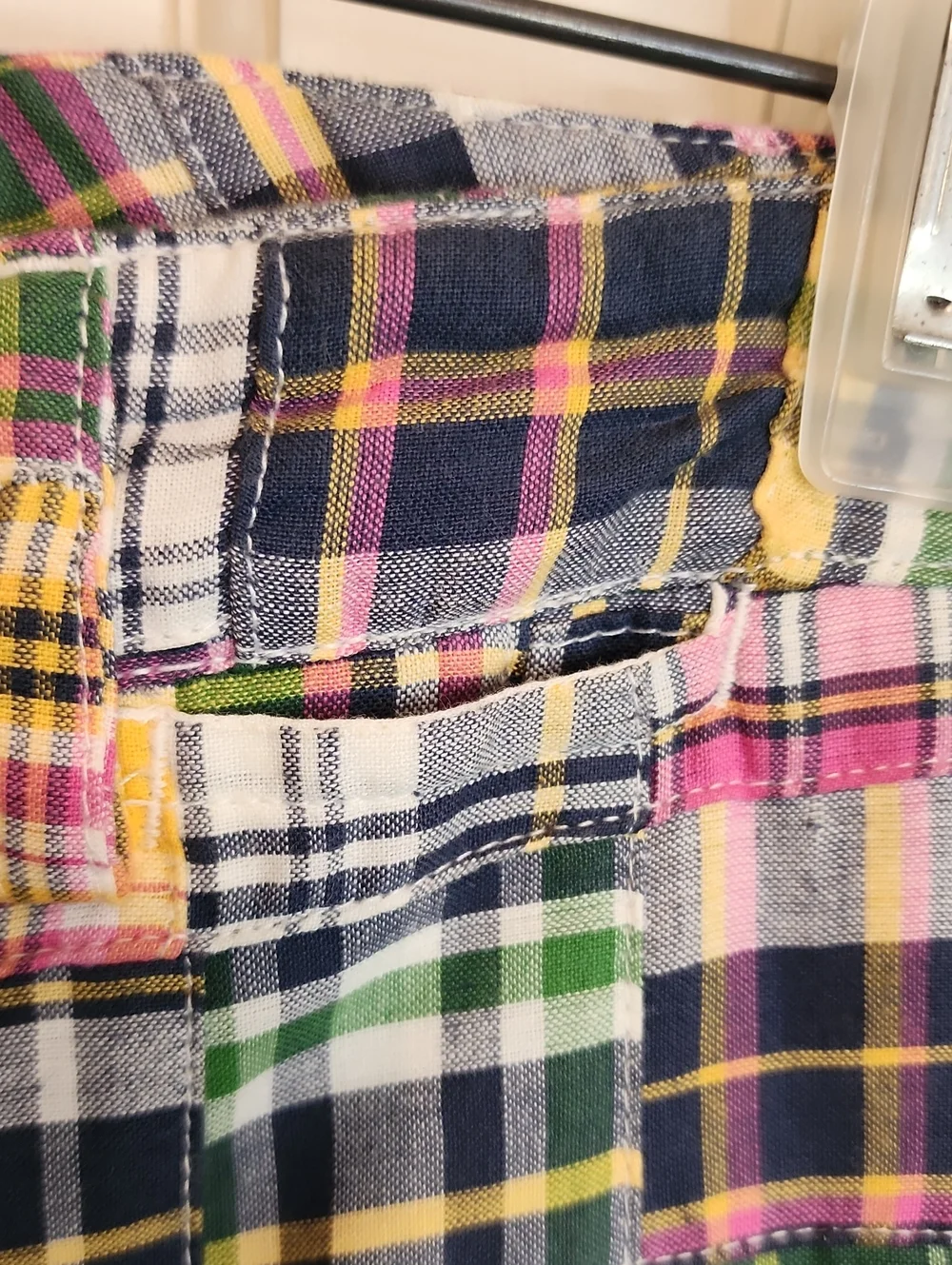 Tailor New York Madras Quilt Plaid Golf, Any Occcasion Pants, Pink, Green, Navy - Picture 3 of 12